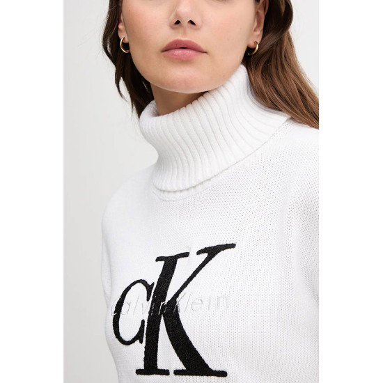 Calvin Klein Γυναικεία πλεκτή μπλούζα Chenille Monologo Sweater
